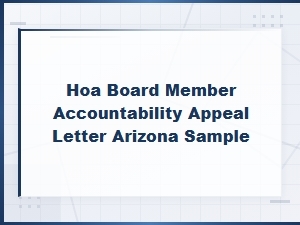 Arizona Hoa Board Member Accountability Appeal Letter